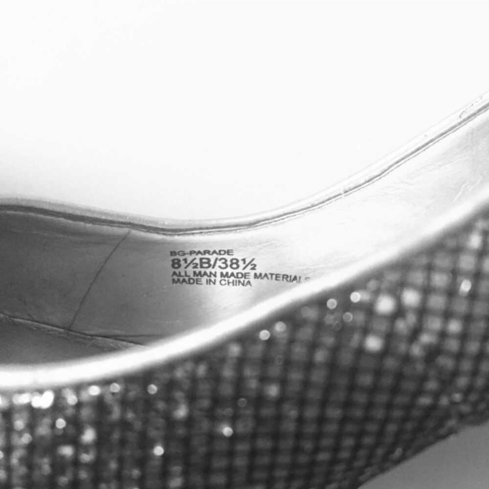 Bcbgeneration Silver Glitter Party Pumps Heels 8.5 - image 7